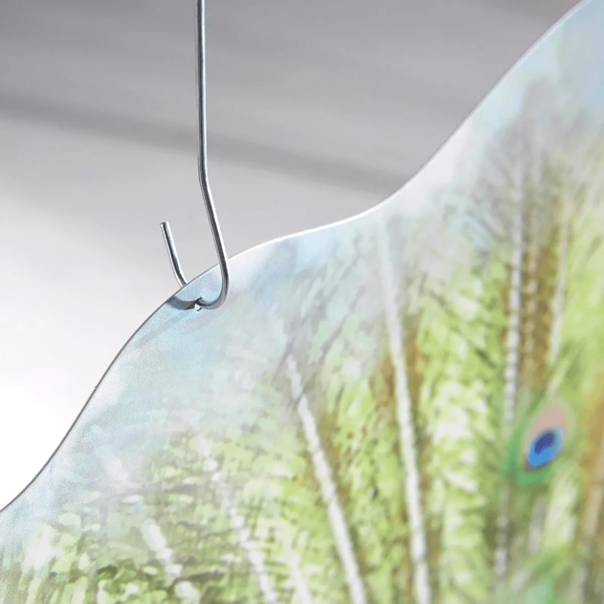 Outlet DecoWoerner Display-Hänger "Pfau" 62 Cm Hoch grün