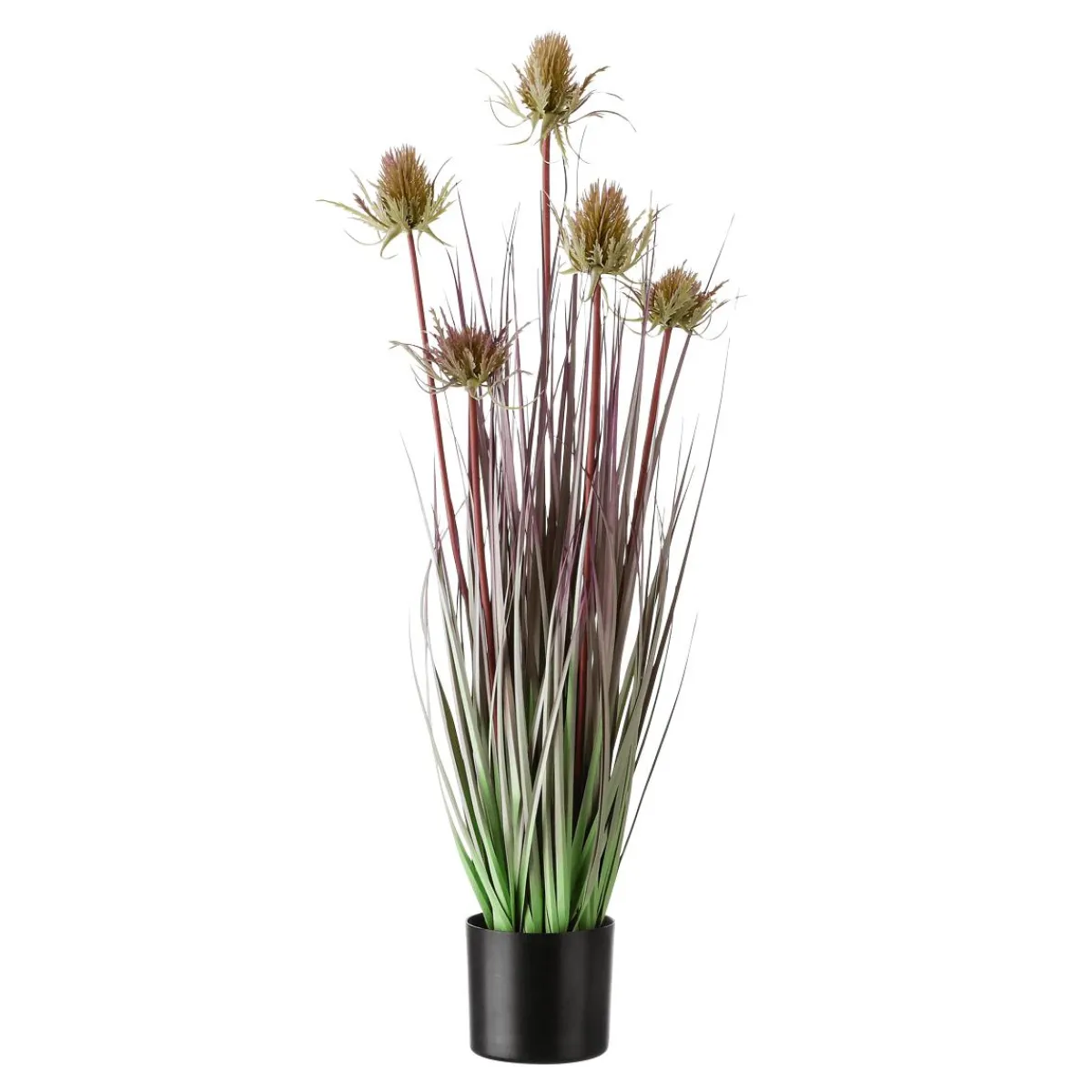 Clearance DecoWoerner Distel-Kunstgras Im Schwarzen Topf 69 Cm grün