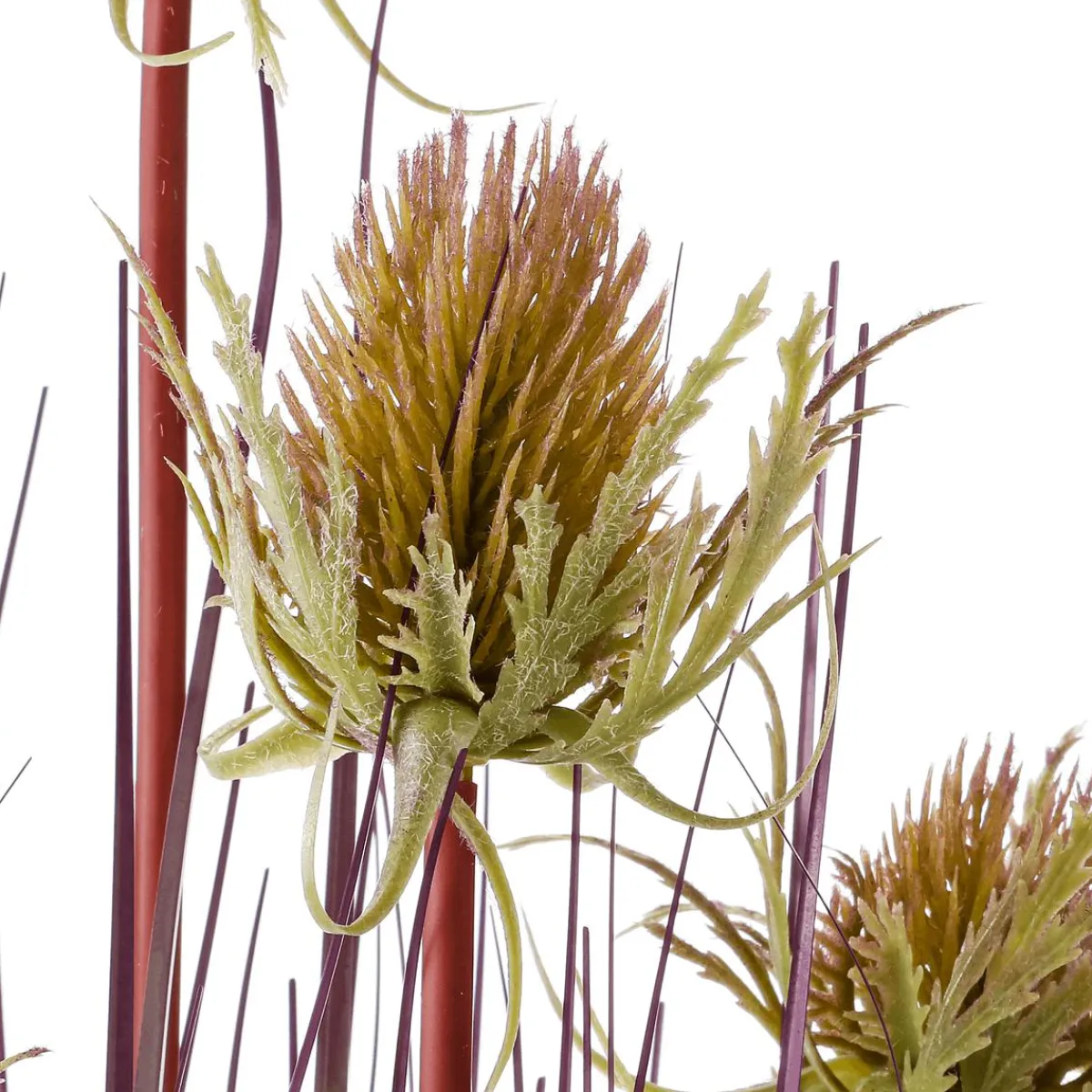 Clearance DecoWoerner Distel-Kunstgras Im Schwarzen Topf 69 Cm grün