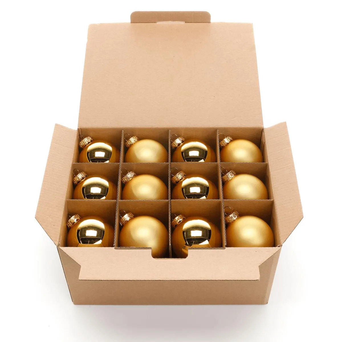 Sale DecoWoerner Dunkelene Weihnachtskugeln Aus Glas 6 Cm Ø – 24 Stück gold