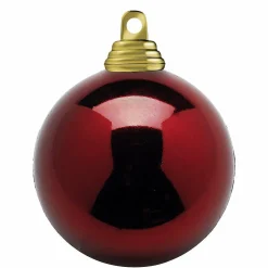 Clearance DecoWoerner Dunkele, Glänzende Weihnachtskugeln Aus Schwer Entflammbarem Kunststoff, 6 Cm Ø – 24 Stück rot