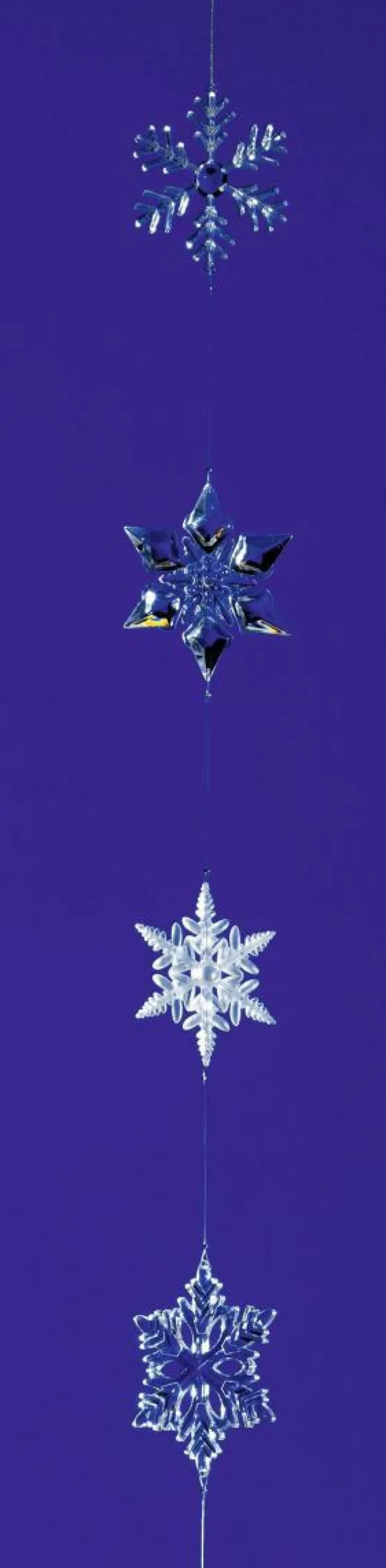 Clearance DecoWoerner Eiskristall-Kette 200 Cm transparent