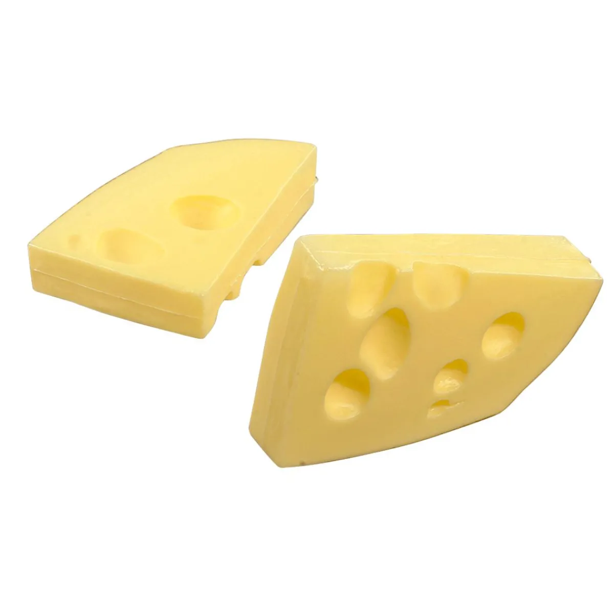 Discount DecoWoerner Emmentaler Käse Lebensmittel-Attrappe, 2 Stück gelb