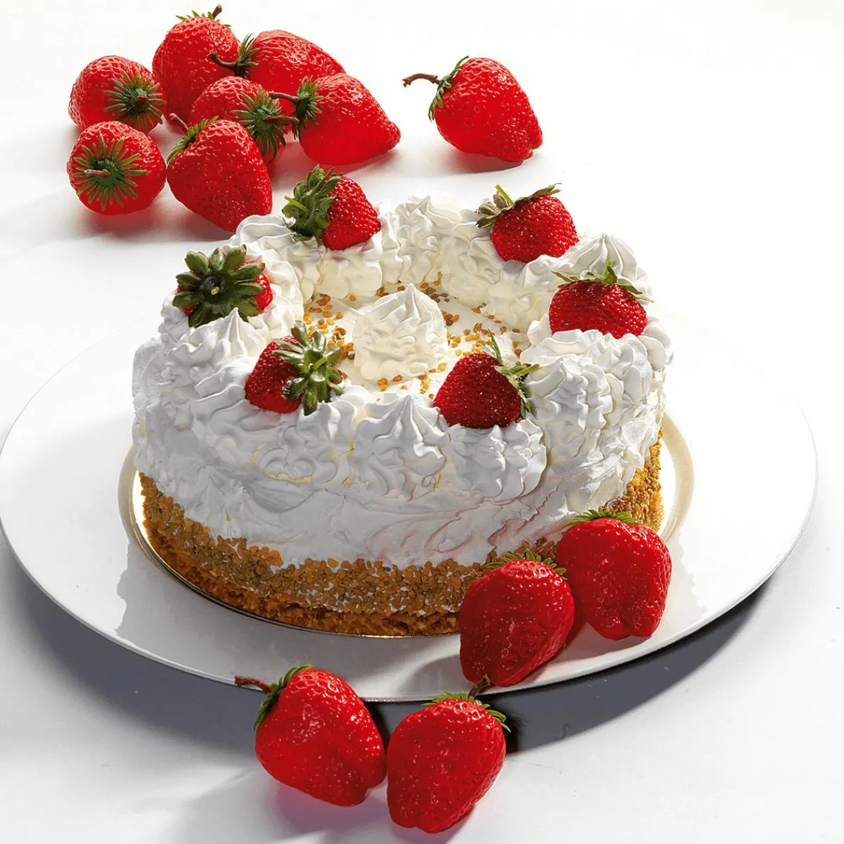 Hot DecoWoerner Erdbeersahne Torte Lebensmittel-Attrappe rot