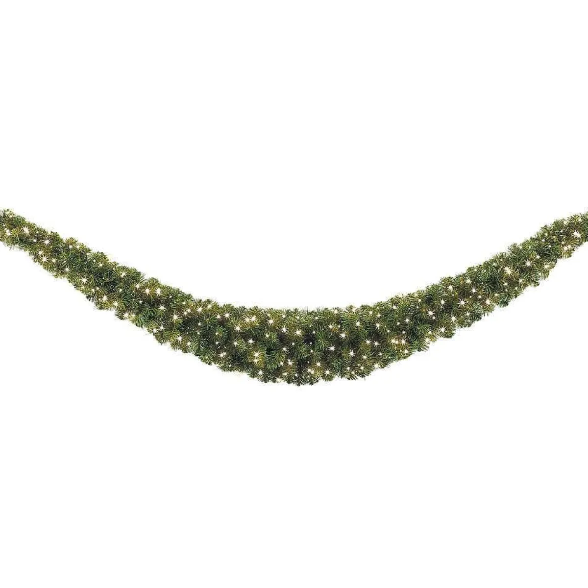 Outlet DecoWoerner Facongirlande Standard Mit LED, 400 Cm, 35 Cm Ø grün