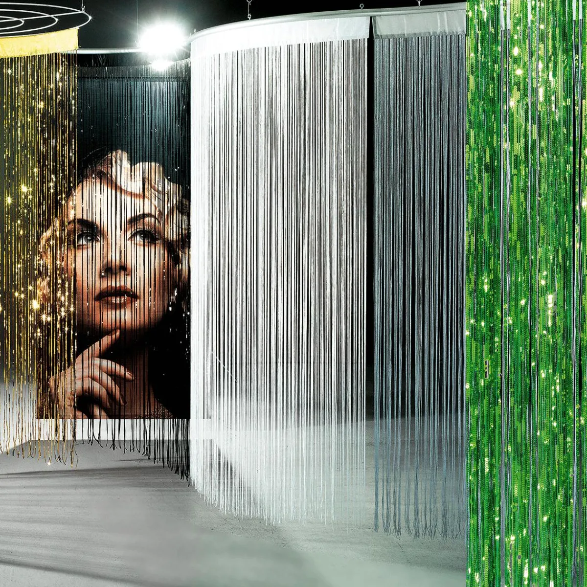 Outlet DecoWoerner Fadenvorhang , 200 X 90 Cm weiß