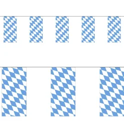 Sale DecoWoerner Fahnenkette BAYERN 4 M Schwer Entflammbar blau