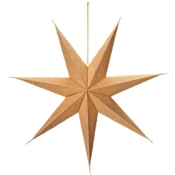 Sale DecoWoerner Faltstern Mit Jute Bezogen 75 Cm braun