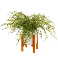 Best DecoWoerner Farn-Kunstpflanze Im Topf 40 Cm grün