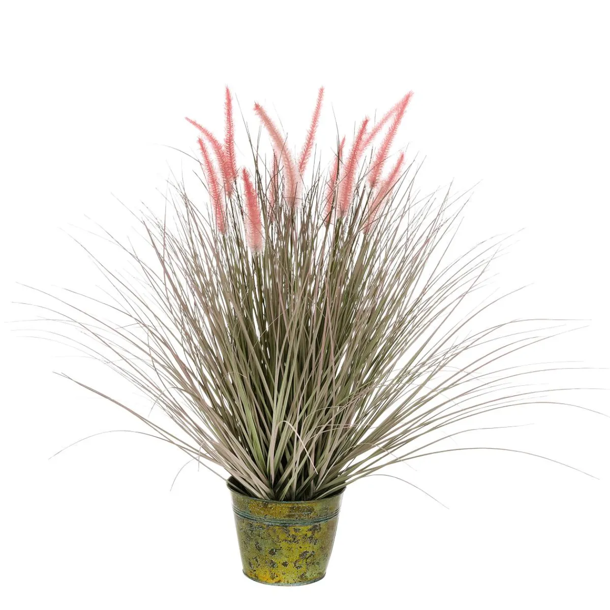 Discount DecoWoerner Feines Deko-Federborstengras In Silber- Im Edlen Zinktopf 70 Cm rosa