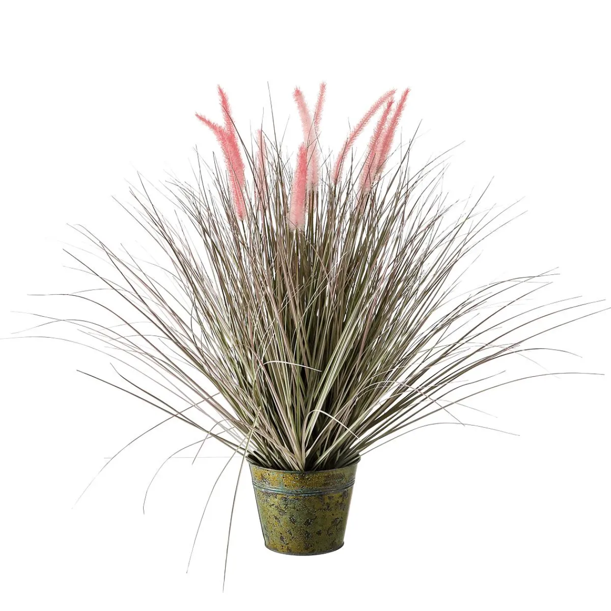 Discount DecoWoerner Feines Deko-Federborstengras In Silber- Im Edlen Zinktopf 70 Cm rosa