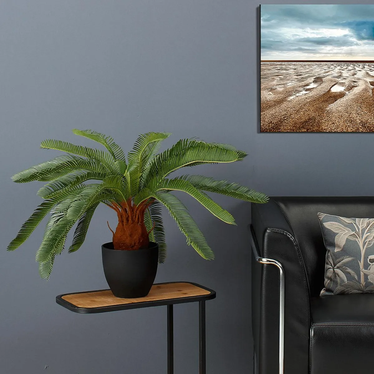 Online DecoWoerner Fertig Eingetopfte Cycaspalme-Kunstpalme 65 Cm grün