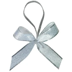 New DecoWoerner Fertigschleifen 20 Cm, 100 Stück silber
