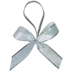 New DecoWoerner Fertigschleifen 20 Cm, 100 Stück silber