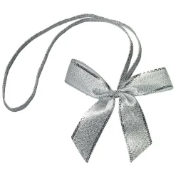 New DecoWoerner Fertigschleifen 40 Cm, 100 Stück silber