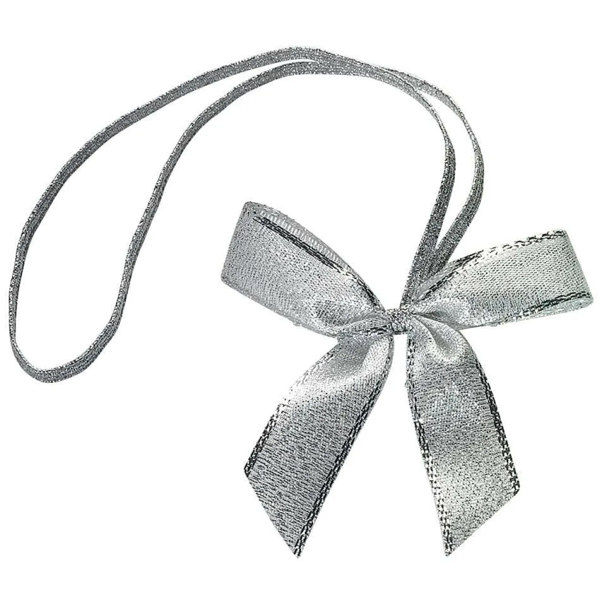 New DecoWoerner Fertigschleifen 40 Cm, 100 Stück silber