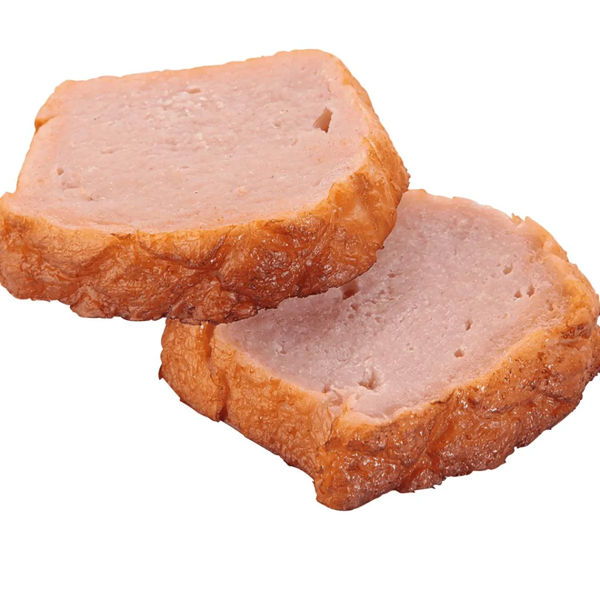 Best DecoWoerner Fleischkäse-Scheiben Lebensmittel-Attrappe, 2 Stück braun