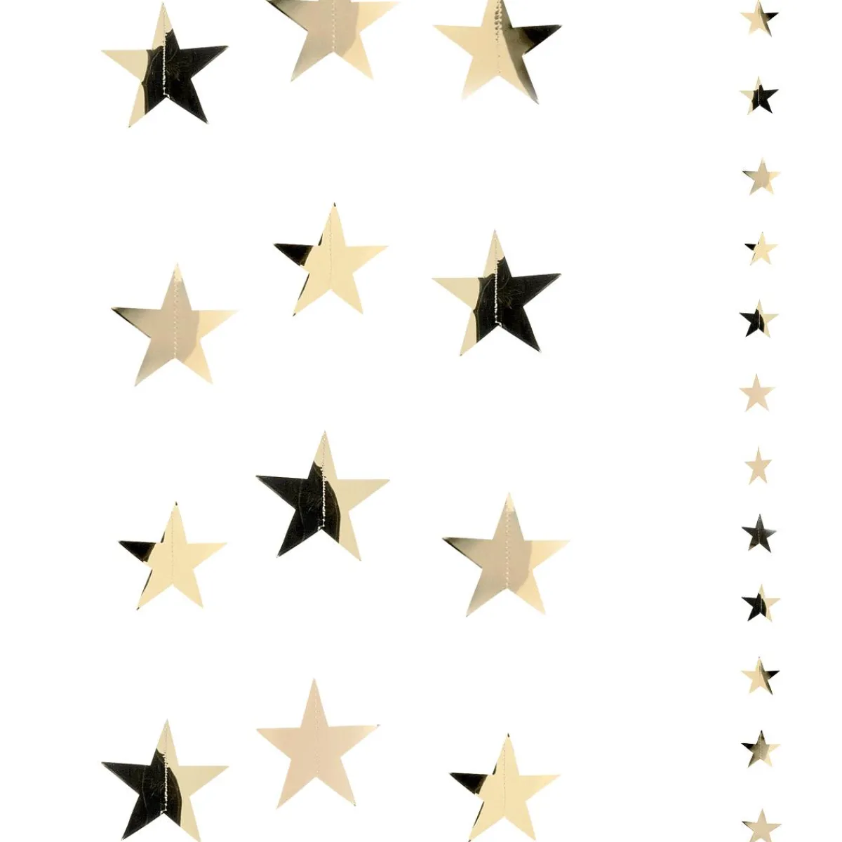 Clearance DecoWoerner Folien-Sternenkette 10 Cm Ø, 200 Cm, 2 Stück gold