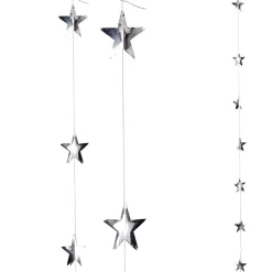 Hot DecoWoerner Folien-Sternenkette 15 Cm Ø, 200 Cm silber
