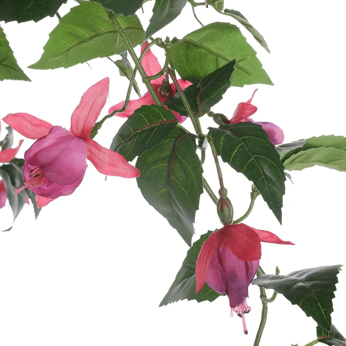 Sale DecoWoerner Fuchsien Kunstblumen-Hänge-Ampel Im Topf 85 Cm violett