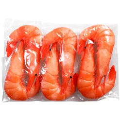 DecoWoerner Garnelen Lebensmittel-Attrappen, 6 Stück orange