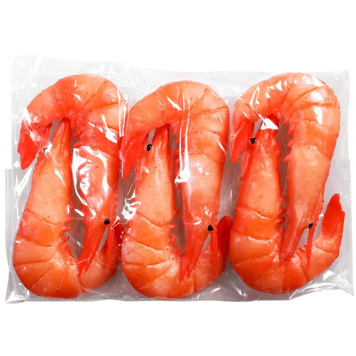 DecoWoerner Garnelen Lebensmittel-Attrappen, 6 Stück orange
