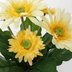 New DecoWoerner Gerbera-Kunstblume Im Topf , 30 Cm gelb