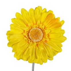 DecoWoerner Gerbera-Kunstblumen , Pack à 2 Stück gelb
