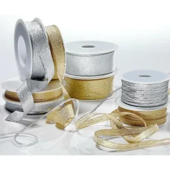 Hot DecoWoerner Geschenkband "Glamour" 10 Mm, 25 M, silber