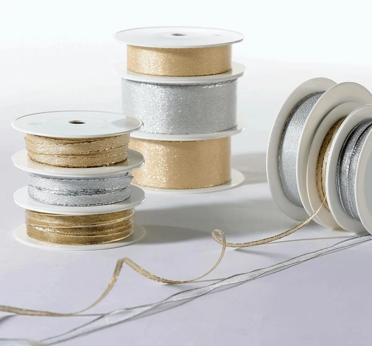 Best DecoWoerner Geschenkband "Glamour" 25 Mm X 20 M silber