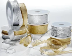Best DecoWoerner Geschenkband "Glamour" 25 Mm X 20 M gold