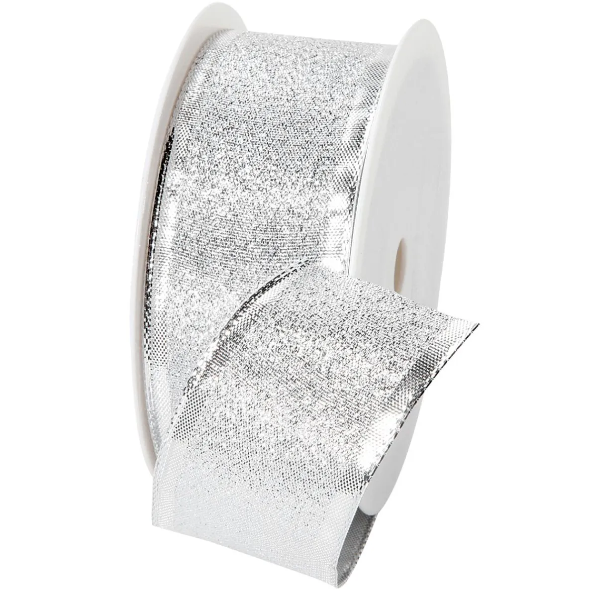 DecoWoerner Geschenkband "Luxury" 40 Mm X 20 M silber