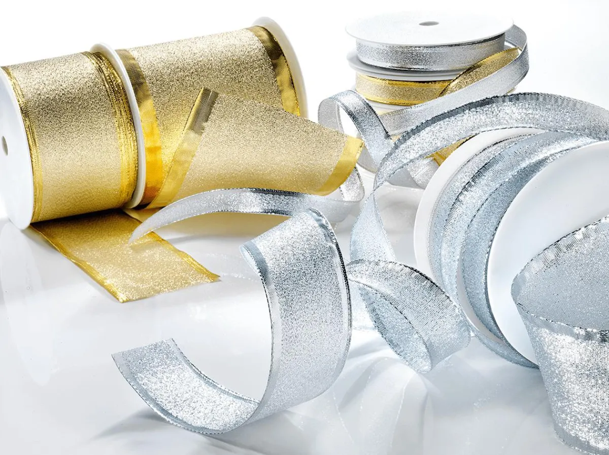 Outlet DecoWoerner Geschenkband "Luxury" 40 Mm X 20 M, gold
