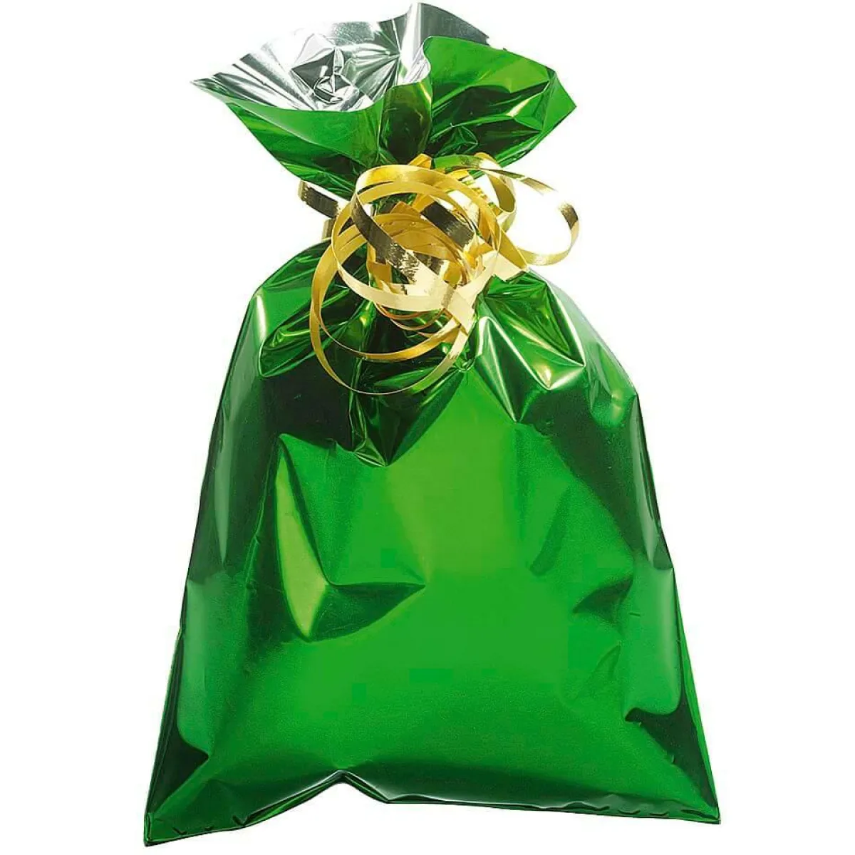 DecoWoerner Geschenkbeutel, Glänzend, Dunkel, 15 X 25 Cm grün