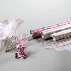 Online DecoWoerner Geschenkfolie Sterne 70 Cm, 100 M transparent