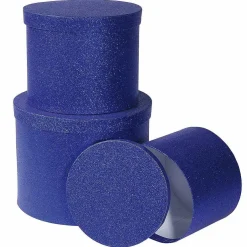 Discount DecoWoerner Geschenkkartonage , 3tlg. blau