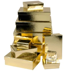 Outlet DecoWoerner Geschenkkartonage, , 10tlg. gold