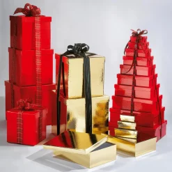 Online DecoWoerner Geschenkkartonage, , 4tlg. gold