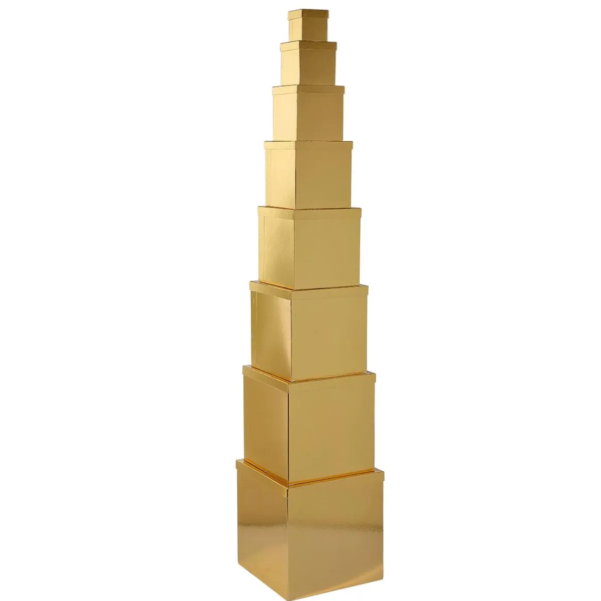 DecoWoerner Geschenkkartonage Majestic Metallic, , 8tlg. gold
