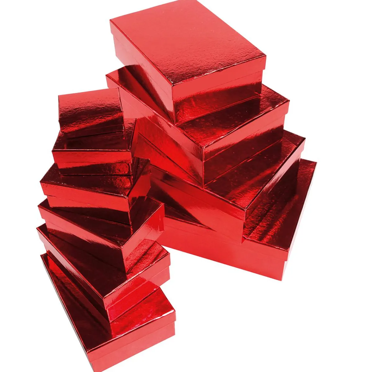 Outlet DecoWoerner Geschenkkartonage, , 10tlg. rot
