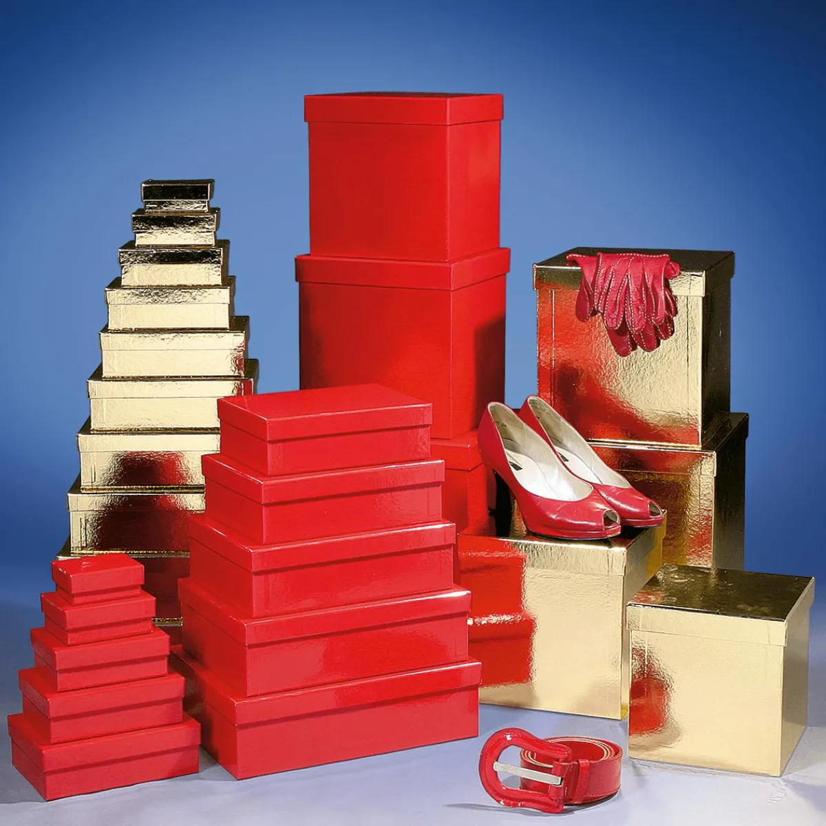 Outlet DecoWoerner Geschenkkartonage, , 10tlg. rot