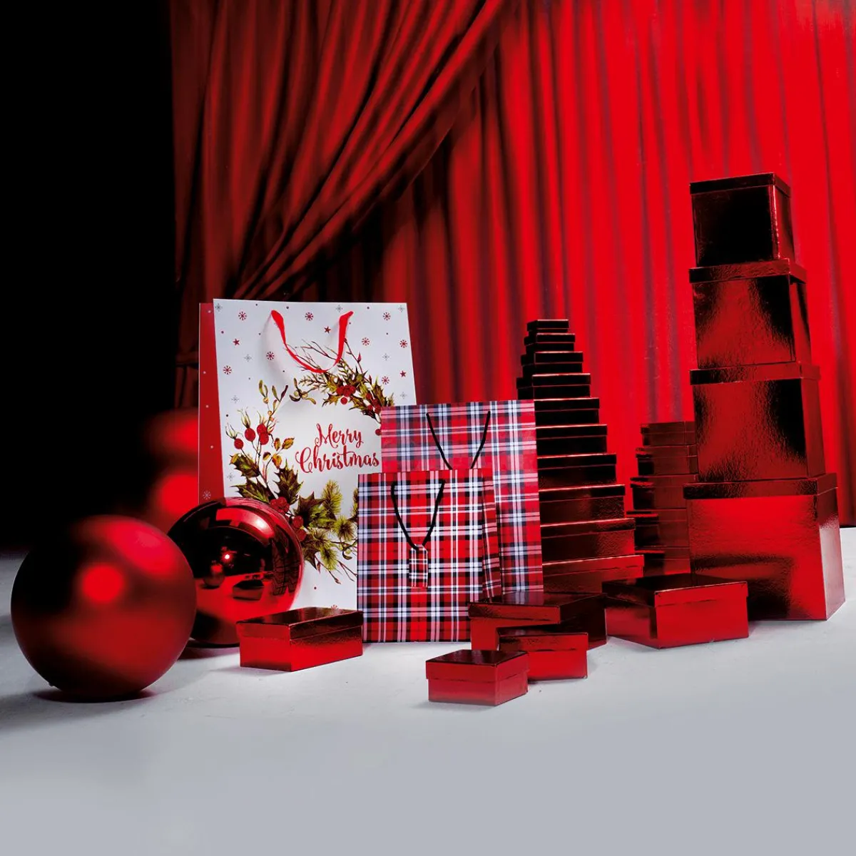 Outlet DecoWoerner Geschenkkartonage, , 10tlg. rot
