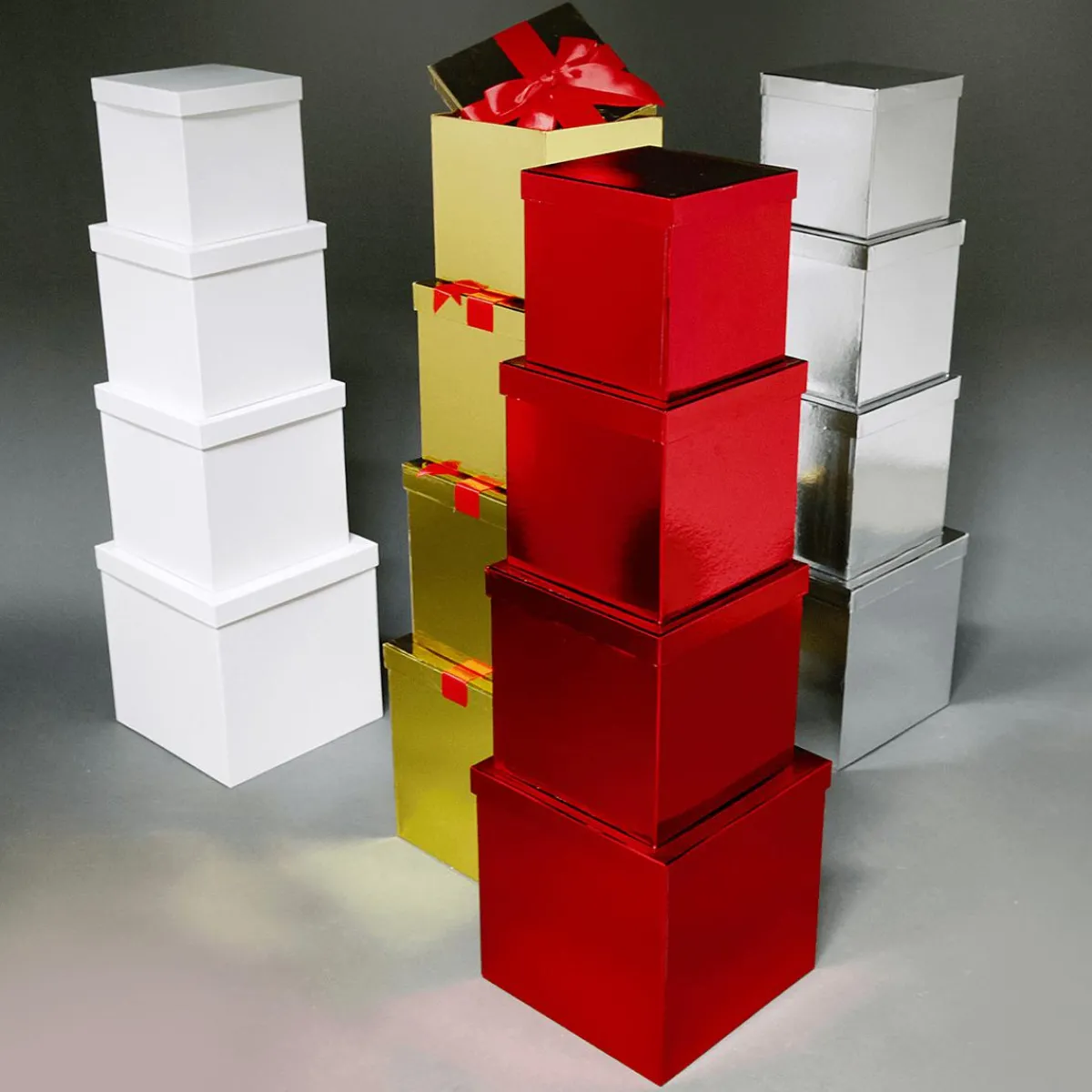 Online DecoWoerner Geschenkkartonage, , 4tlg. rot