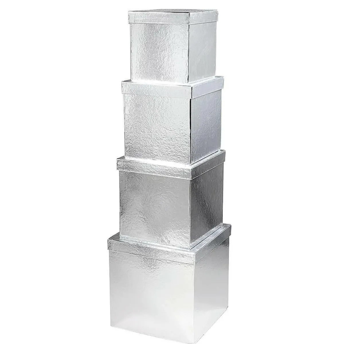 New DecoWoerner Geschenkkartonage, , 4tlg. silber