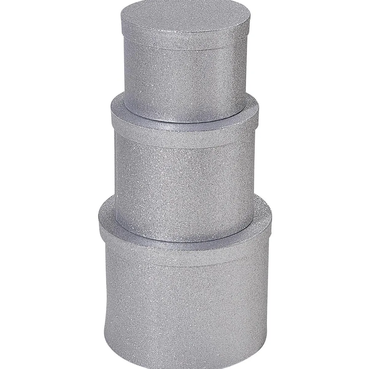 Outlet DecoWoerner Geschenkkartonage , 3tlg. silber