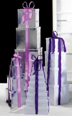 New DecoWoerner Geschenkkartonage, , 4tlg. weiß