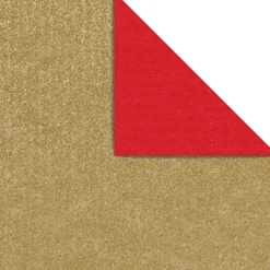 New DecoWoerner Geschenkpapier Bicolor Rolle Gold 50 Cm X 50 M rot