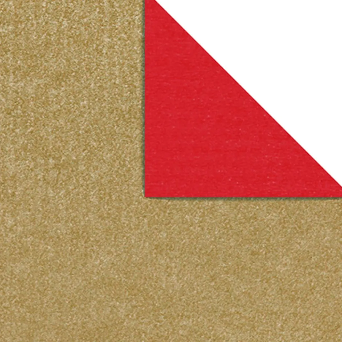 New DecoWoerner Geschenkpapier Bicolor Rolle Gold 50 Cm X 50 M rot
