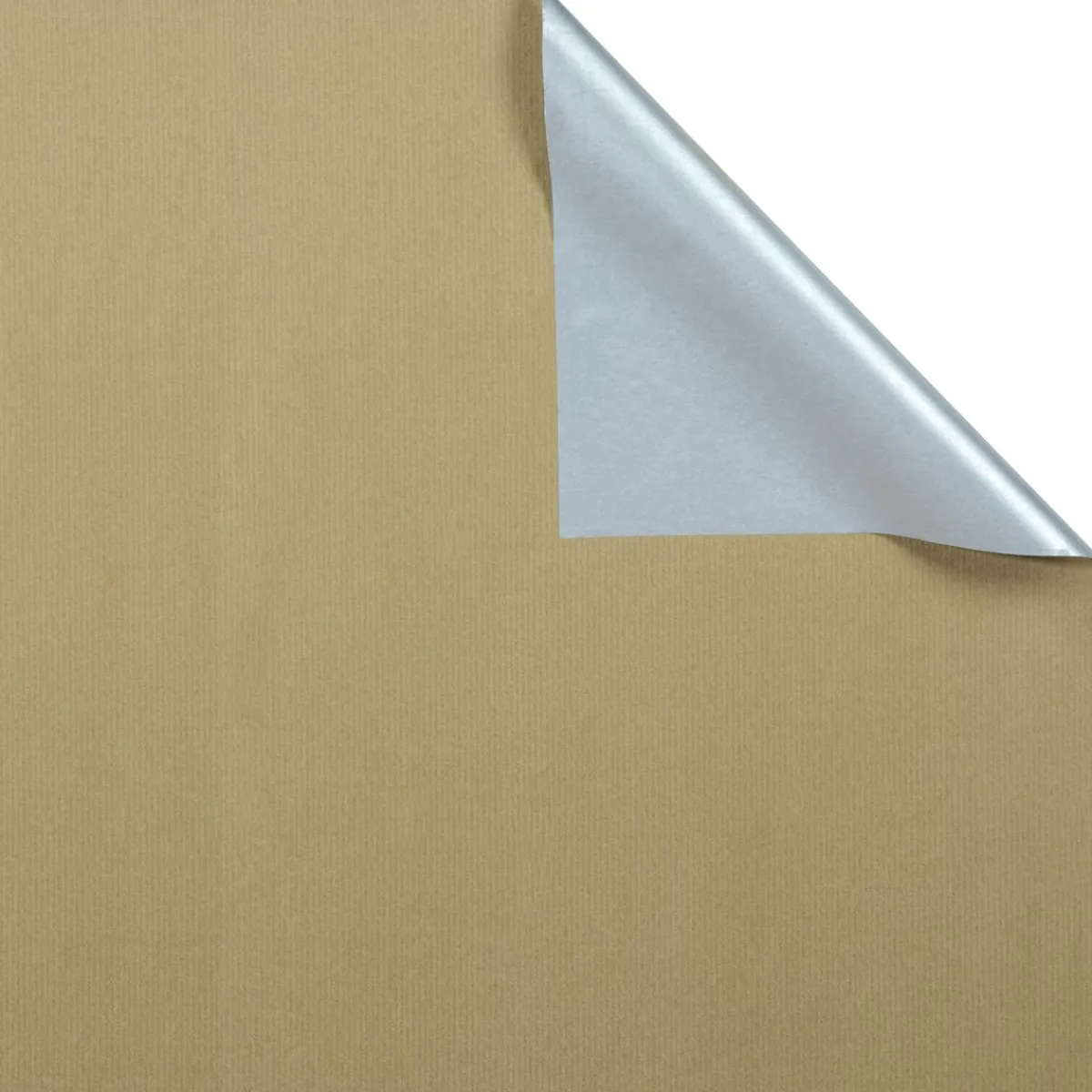 Hot DecoWoerner Geschenkpapier Bicolor Rolle Silber 50 Cm X 50 M gold