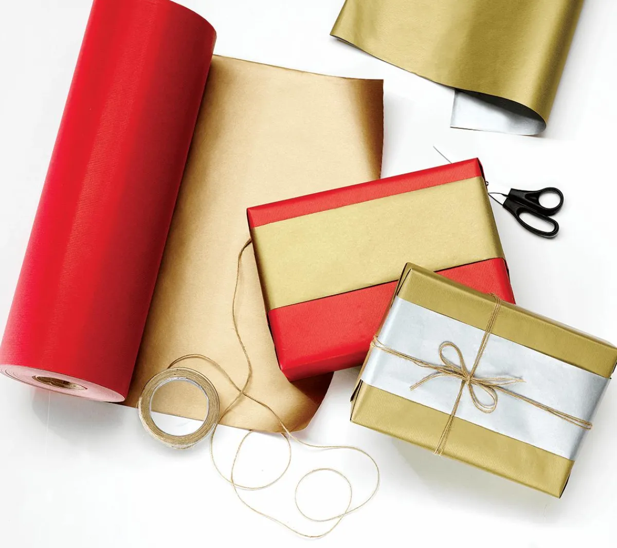 Hot DecoWoerner Geschenkpapier Bicolor Rolle Silber 50 Cm X 50 M gold